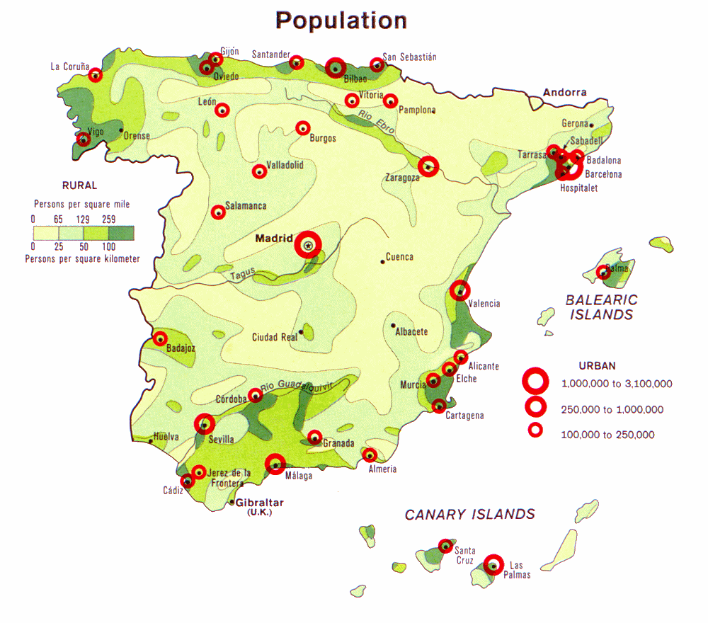Géographie humaine de l'Espagne - Quirosimo